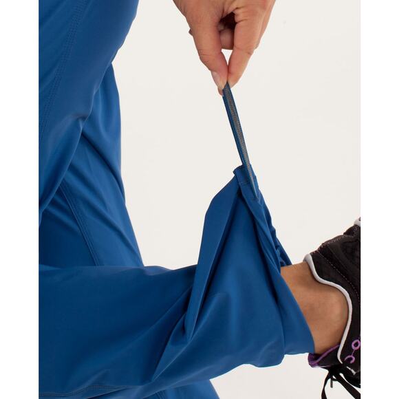 Lululemon Run Dog Runner Pant Womens 8 Limitless Blue Rulu Lined Stretch Glyde - Picture 8 of 14